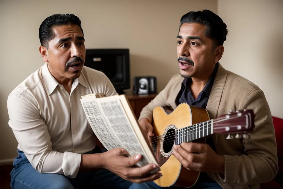 Canto para adultos y técnica vocal para barítono principiante: hombre adulto practicando antes del ensayo con el coro parroquial