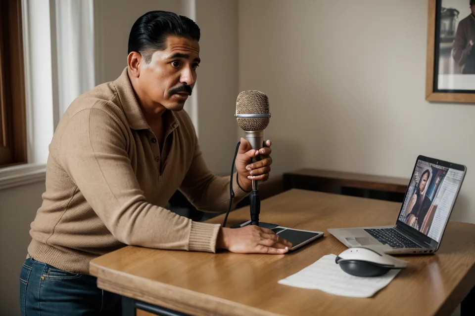 Hombre practicando técnica vocal y afinación básica para canto en adultos en un coro parroquial