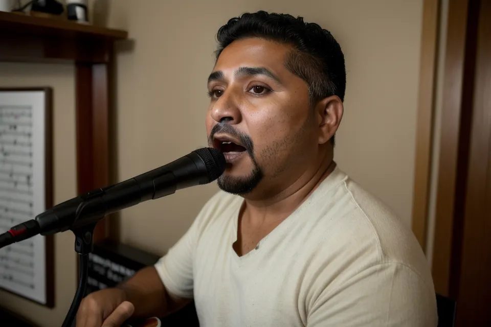 Mano sobre el abdomen sintiendo la respiración diafragmática, base de la técnica vocal para adultos